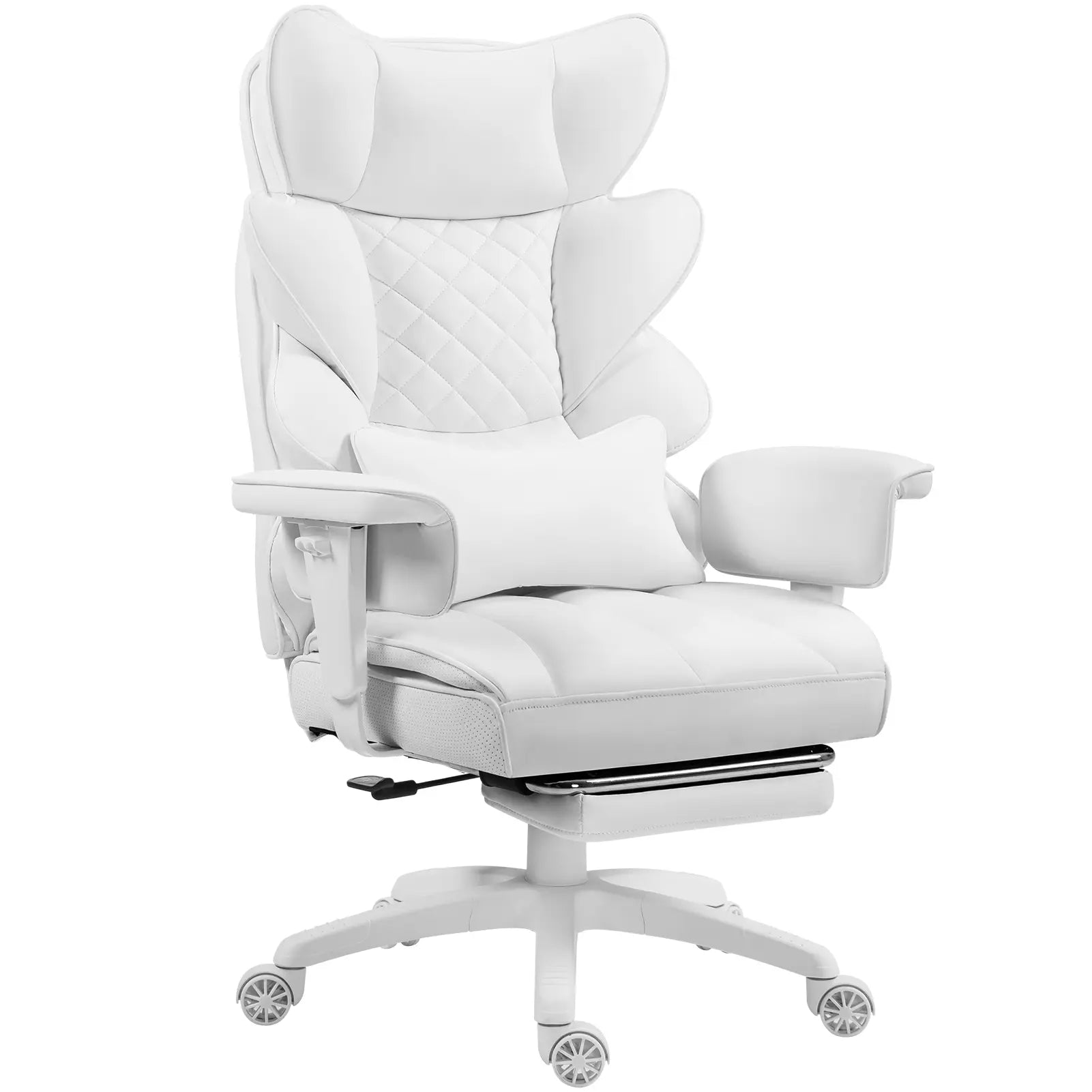 Dowinx Big and Tall Office Chair, with Pocket Spring Pad and Waist Support, High Back Computer Game Chair, Adjustable Armrests, Executive Office Chair, Foot Rest
