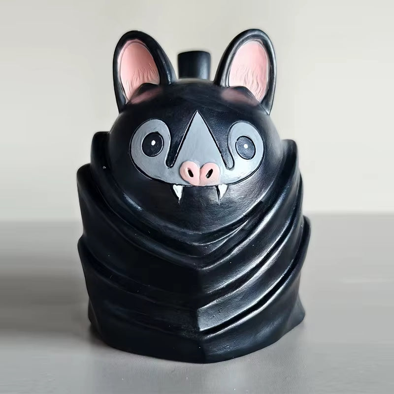 Cute Upside down Bat Mug Handmade Novelty Animal Mug 3D Inverted Bat Coffee Tea Mug with Stable Weighted Base