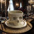 Gothic Skull Bowl – Large 17Oz/500Ml Ceramic Food-Safe Candy Bowl, Dishwasher & Microwave Safe – Halloween Decor, Unique Gothic Gift, Cereal Ice Cream Serving Bowl for Dark Aesthetic Home