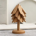 Wooden Christmas Tree Folding Coaster Black Walnut Thick Seat Adiabatic Pad for Kitchen Desktop Decoration Housewarming Gift