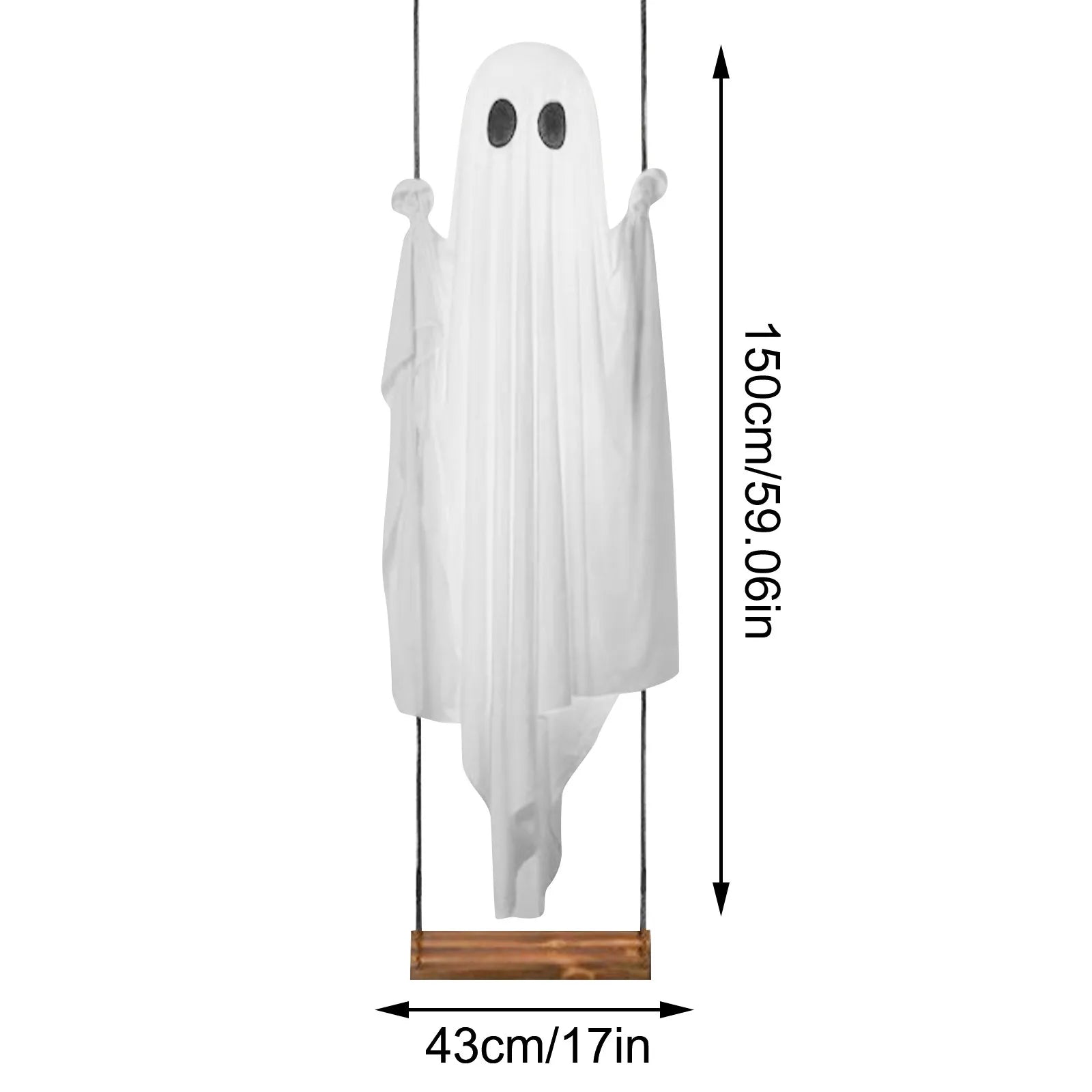 Glowing Ghost Lantern Durable Ghost Lantern Spooky Halloween Hanging Ghost Decoration Set for Indoor Outdoor Haunted for Family