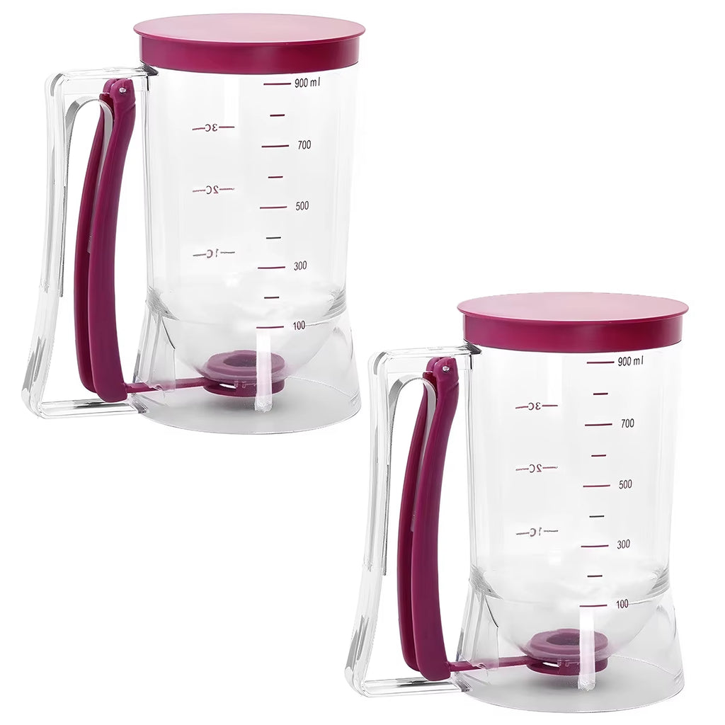 Batter Dispenser Hand-Held Graduated Funnel Pastry Dough Dispensador Tools for Pancake Cupcakes Waffles Batter Kitchen Supplies