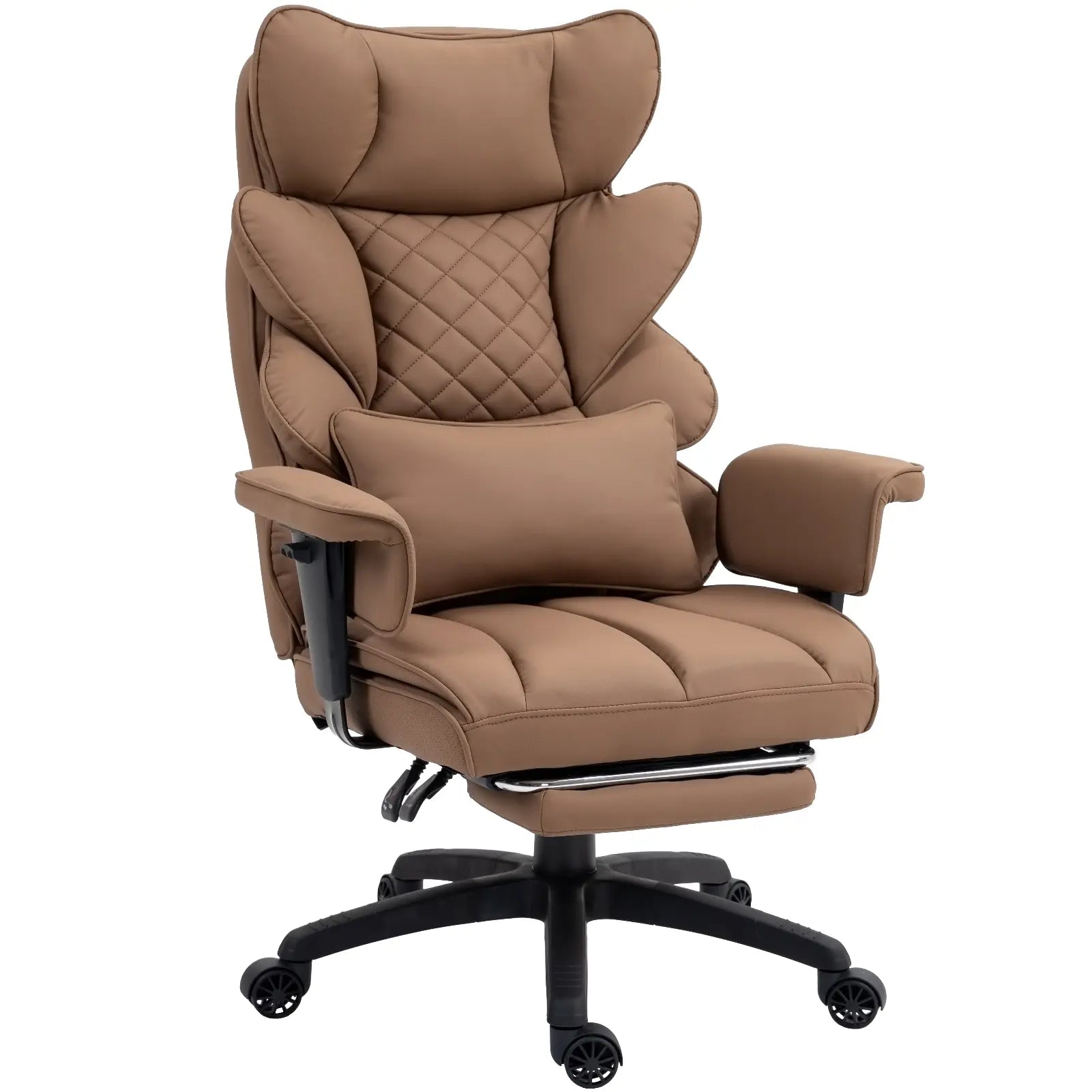 Dowinx Big and Tall Office Chair, with Pocket Spring Pad and Waist Support, High Back Computer Game Chair, Adjustable Armrests, Executive Office Chair, Foot Rest