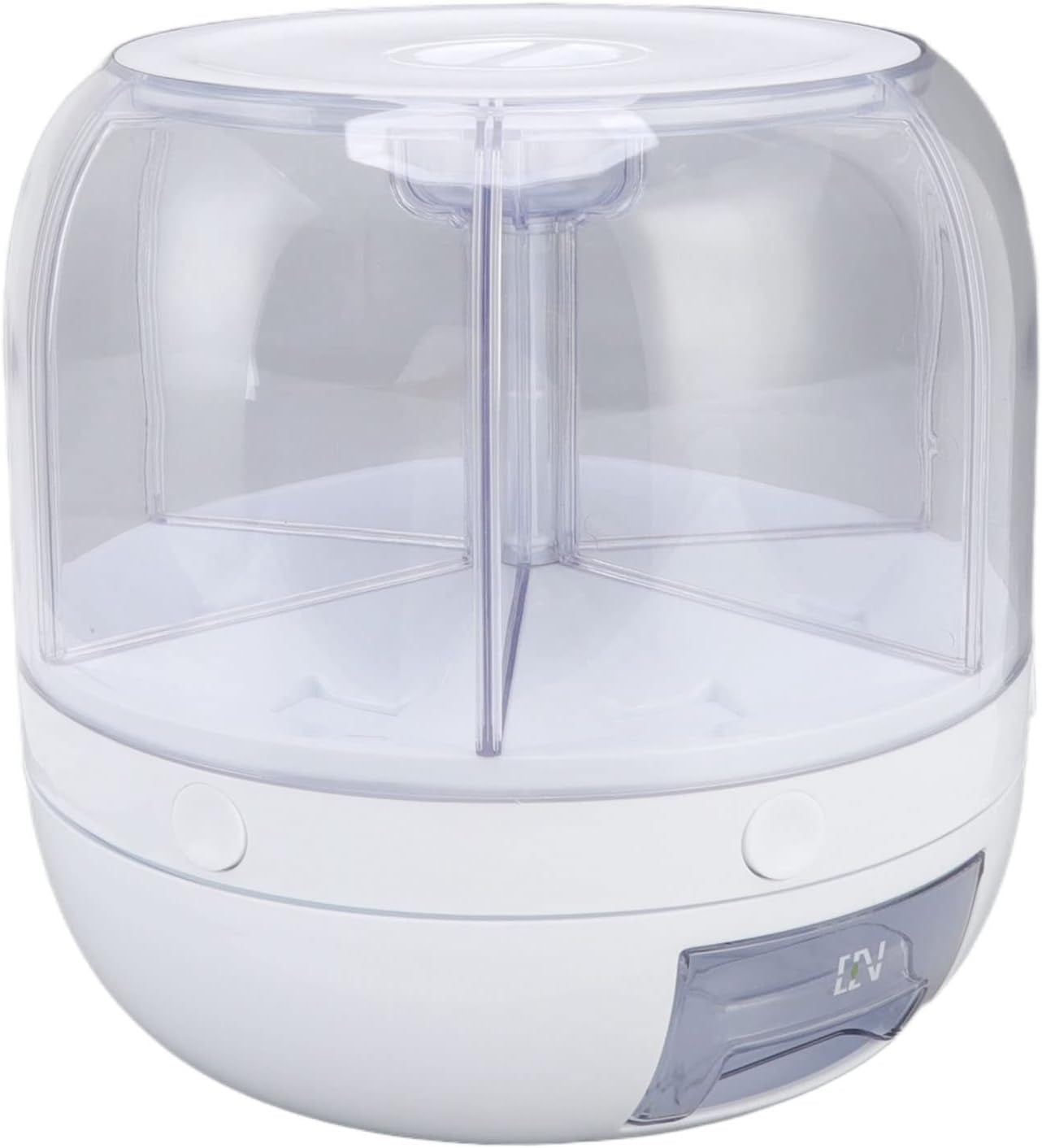 6 Grid Rice & Grain Storage Container, 360° Rotating Dry Food Dispenser Grain Food Storage Box Rice Bucket with Lid Household for Home Kitchen (5Kg)