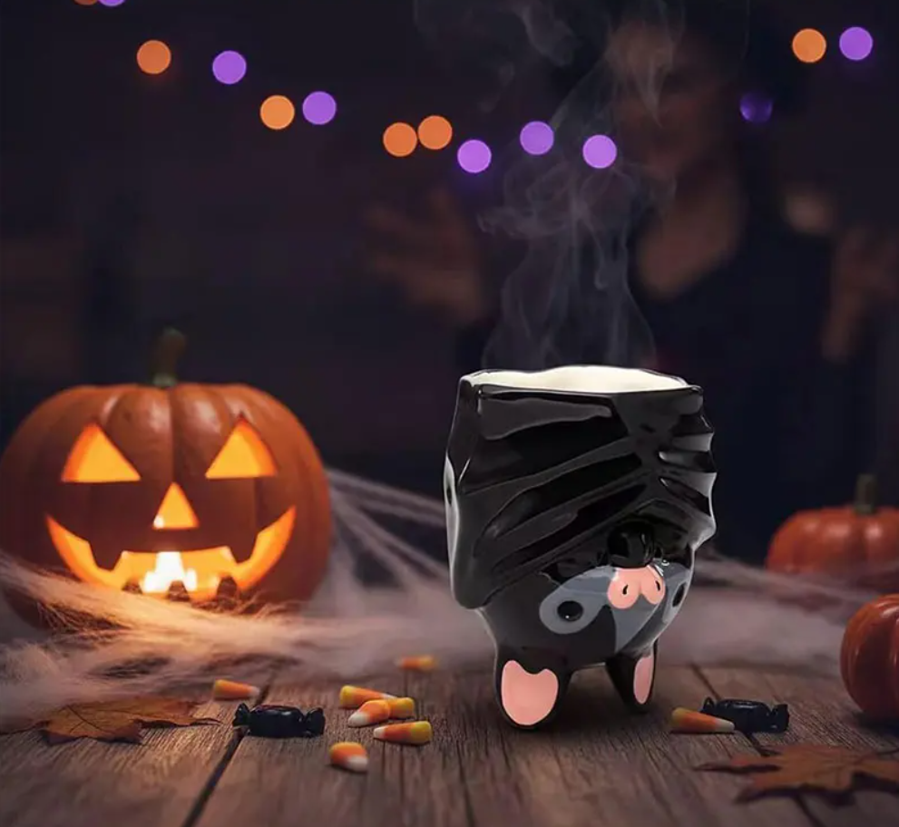 Upside Down Bat Mug – Handmade 3D Ceramic Coffee & Tea Cup | Cute Gothic Halloween Mug