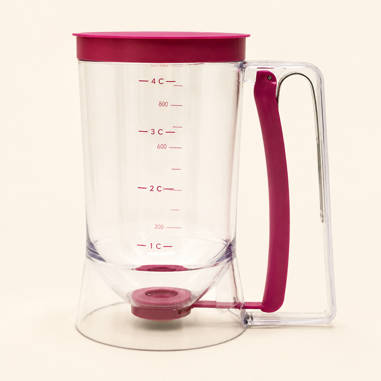 900ml Batter Dispenser with Portion Control – Pancake, Cupcake & Waffle Mixing Funnel