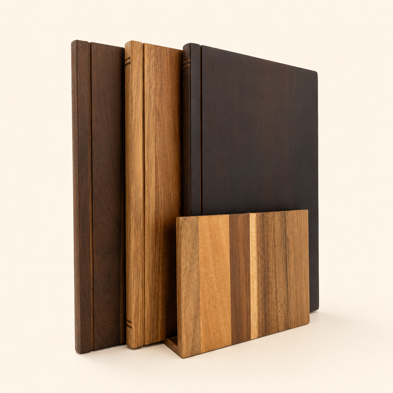 Decorative Acacia Wood Cutting Board Library™ Set with Display Stand