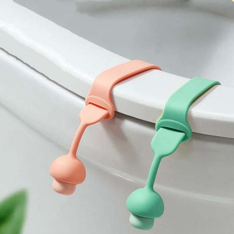 4PCS Toilet Flipper Silicone Lift Toilet Lid Toilet Seat Pull Ring Sanitary and anti Dirt Hand Toilet Accessories