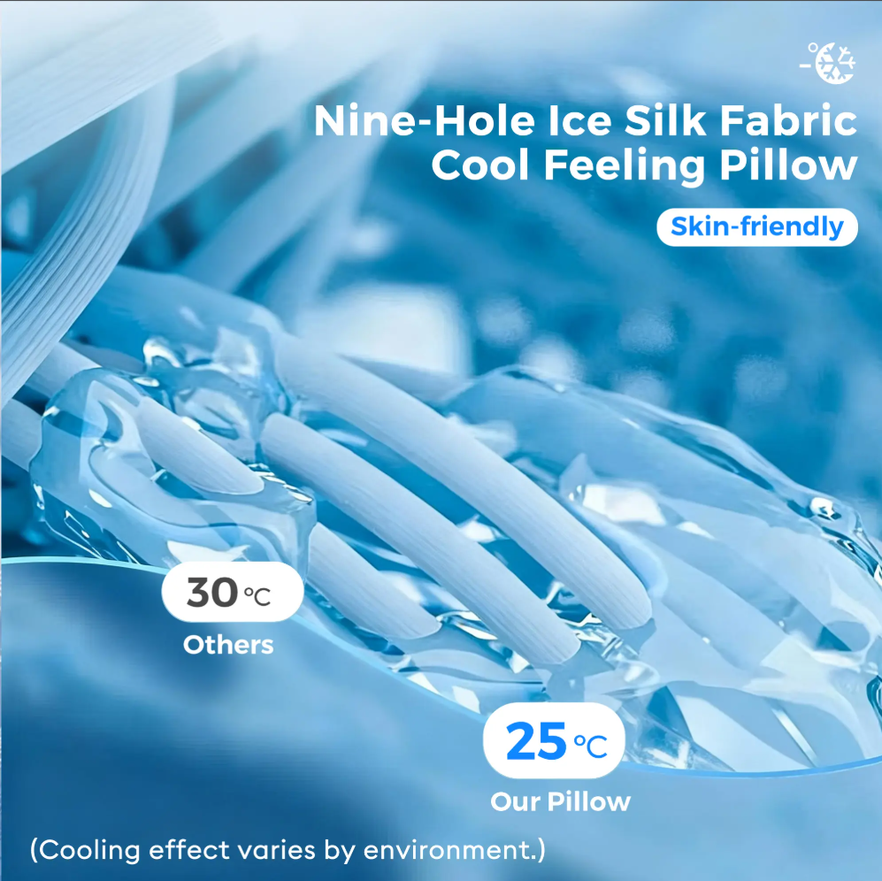 Ergonomic Cooling Memory Foam Neck Pillow | Adjustable Cervical Support for Better Sleep & Neck Pain Relief