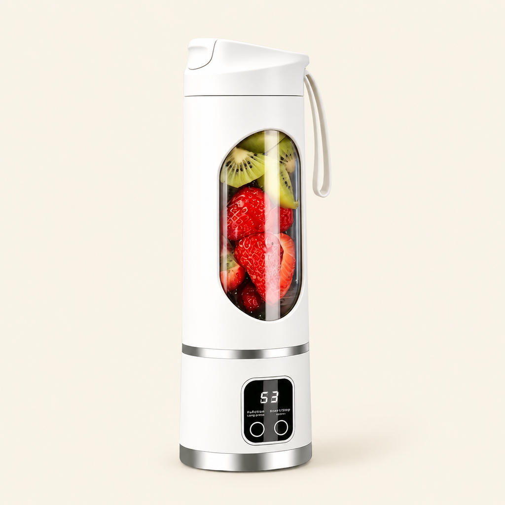 Portable USB Rechargeable Personal Blender with LED Display | 15 oz Smoothie & Juice Blender