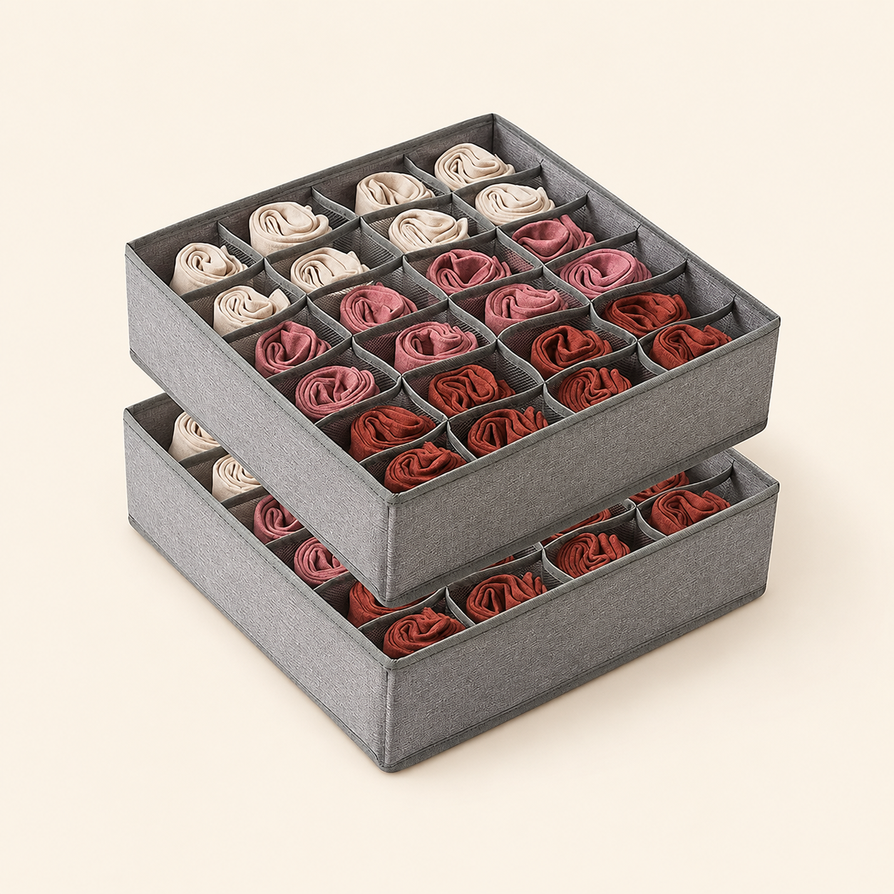 Drawer Organizer Box for Socks, Underwear & Bras